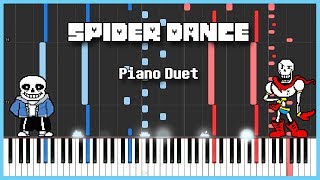 Undertale: Spider Dance | PIANO DUET [Synthesia]