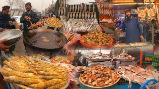 Fish fry recipe in Kabul Afghanistan | Machli Froshi | Breakfast street food in Capital Kabul