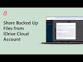 How to Share Backed Up Files/Folders from IDrive Cloud Account | IDrive Online Restore