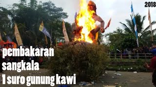 pembakaran sangkala,1 suro gunung kawi 2018