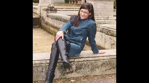 Demanding  attractive collection of long leather and latex thigh high heel boots for women and girls