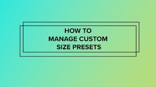 JPEGmini Tutorial: How To Manage Custom Resizing Presets