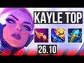 KAYLE vs GAREN (TOP) | EUNE Challenger | 26.10