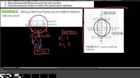 Alg3 , 8.4.3 , Systems of nonlinear equations, Addition method #1