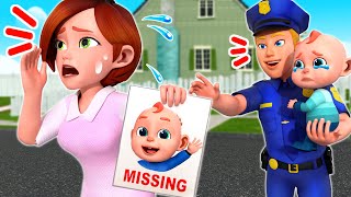 Baby Lost Mommy Song - Police Officer Songs + Going to the beach song | Rosoo Candy