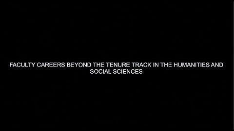 24 02 20 Faculty Careers Beyond the Tenure Track in the Humanities and Social Sciences