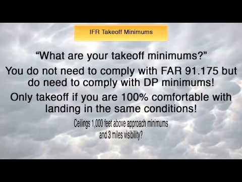 Video: Apakah minimum berlepas IFR standard?