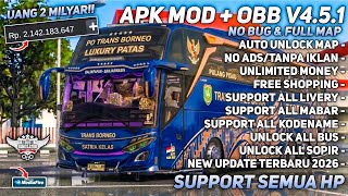 UPDATE BUSSID 4.5.1!! APK + OBB BUSSID V4.5.1 UNLIMITED MONEY TERBARU 2026 | SUPPORT KODENAME  screenshot 3