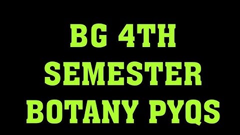 BOTANY#4TH SEM/BSC MCQS