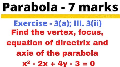 Parabola | 7 marks problem @EAG