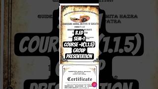 B.Ed #practicum #semester2 course -V(1.1.5) Group Presentation