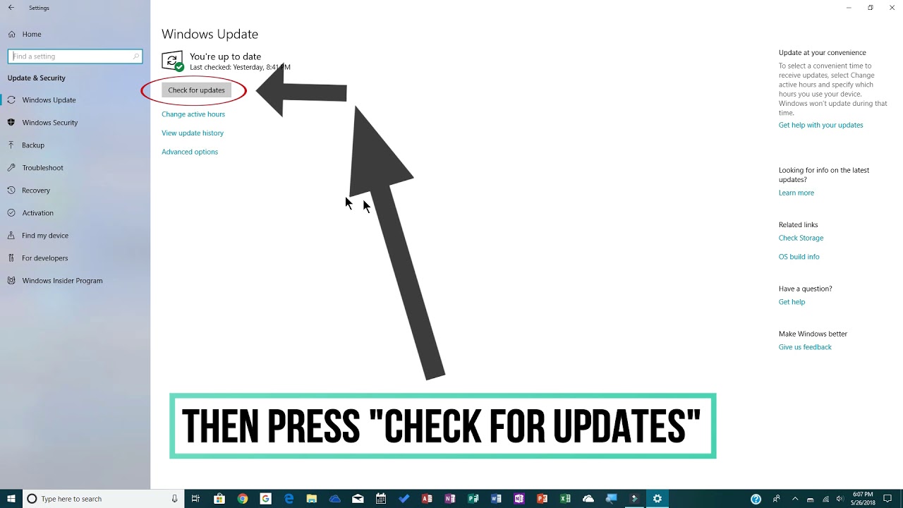 How-To Check For System Updates, WINDOW 10 - YouTube