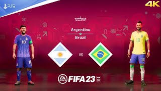 FIFA 23 - Argentina Vs Brazil -  FIFA World Cup Final Qatar | PS5™ [4K ] Next Gen