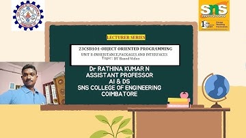 DT Based Video - | Dr. N. Rathina Kumar / AP / AI & DS | SNS Institutions