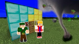 QUEM SOBREVIVEU AO TORNADO ? DESAFIO DA BASE DE OURO VS BASE DE DIAMANTE (MINECRAFT RECORDE MUNDIAL)