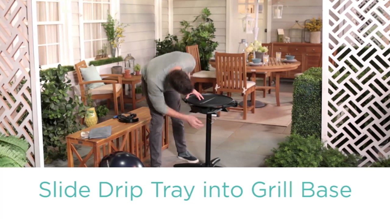 Foreman 15 Serving Indoor/Outdoor Grill w/ Cover & Recipes on