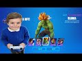 After School GIFTING My 8 Year Old Kid NEW SAKURA & BLANKA Skin Fortnite Bundles. Unlocking BLANKA