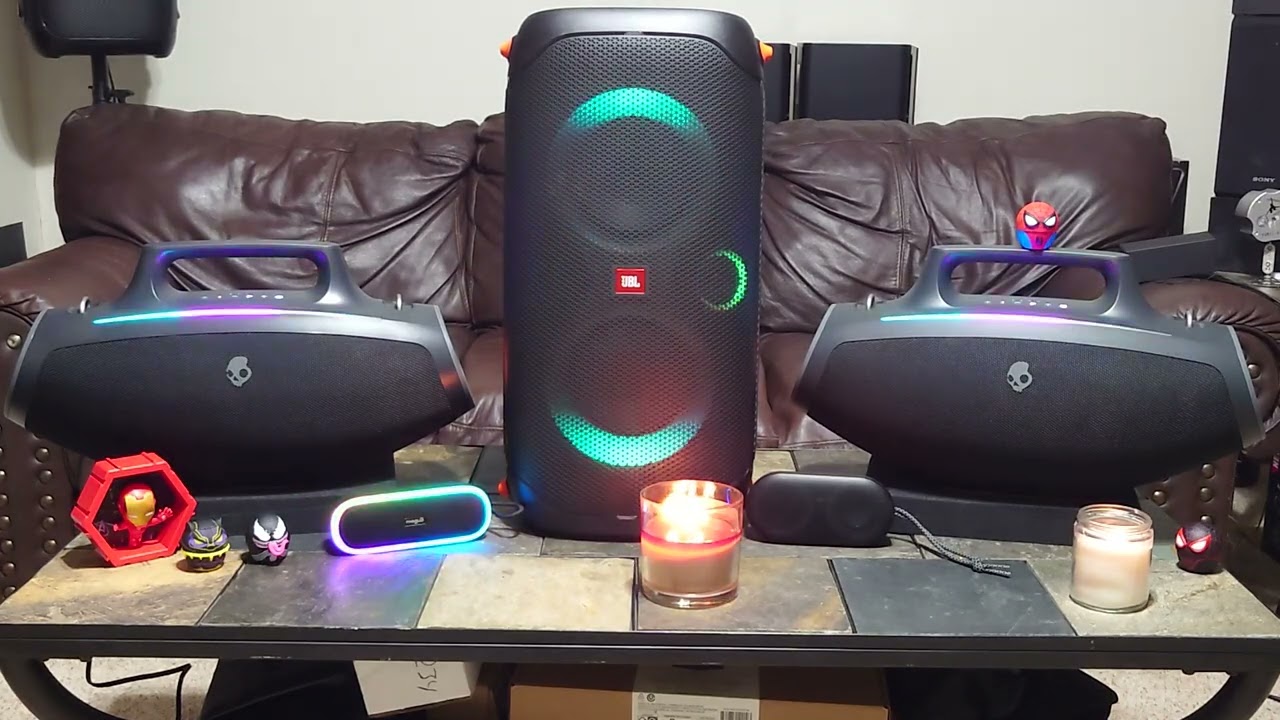 Dual Skullcandy Barrel XT (TWS) vs JBL Partybox 110 🤩 Plugged In🔌& Off Battery🔋2 on 1 Action Indoors