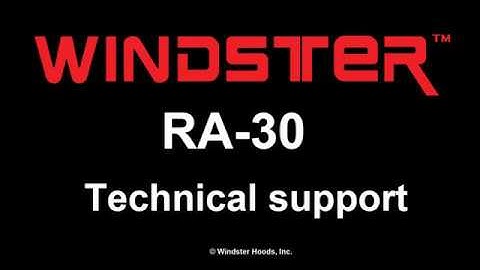Windster Range Hood - RA-30 - How to replace baffle filters