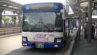 西日本JRバス  いすゞエルガ2DG-LV290N2型(531-18998号車) バスまつりバスマスク付き  京都駅前(JR3番のりば)発車