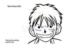 How to draw luffy easy step by step | How to draw Monkey D. Luffy ...