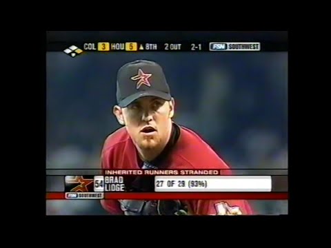 2004 MLB Regular Season HOU vs COL Brad Lidge後援逐球 MAX97MPH