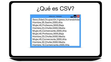 ¿Qué es CSV?