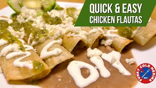 Quick and Easy Chicken Flautas /  Leftover Chicken Recipe