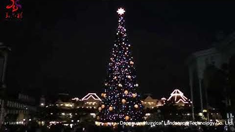 DMX 512  programming giant PVC artificial outdoor waterproof Xmas tree