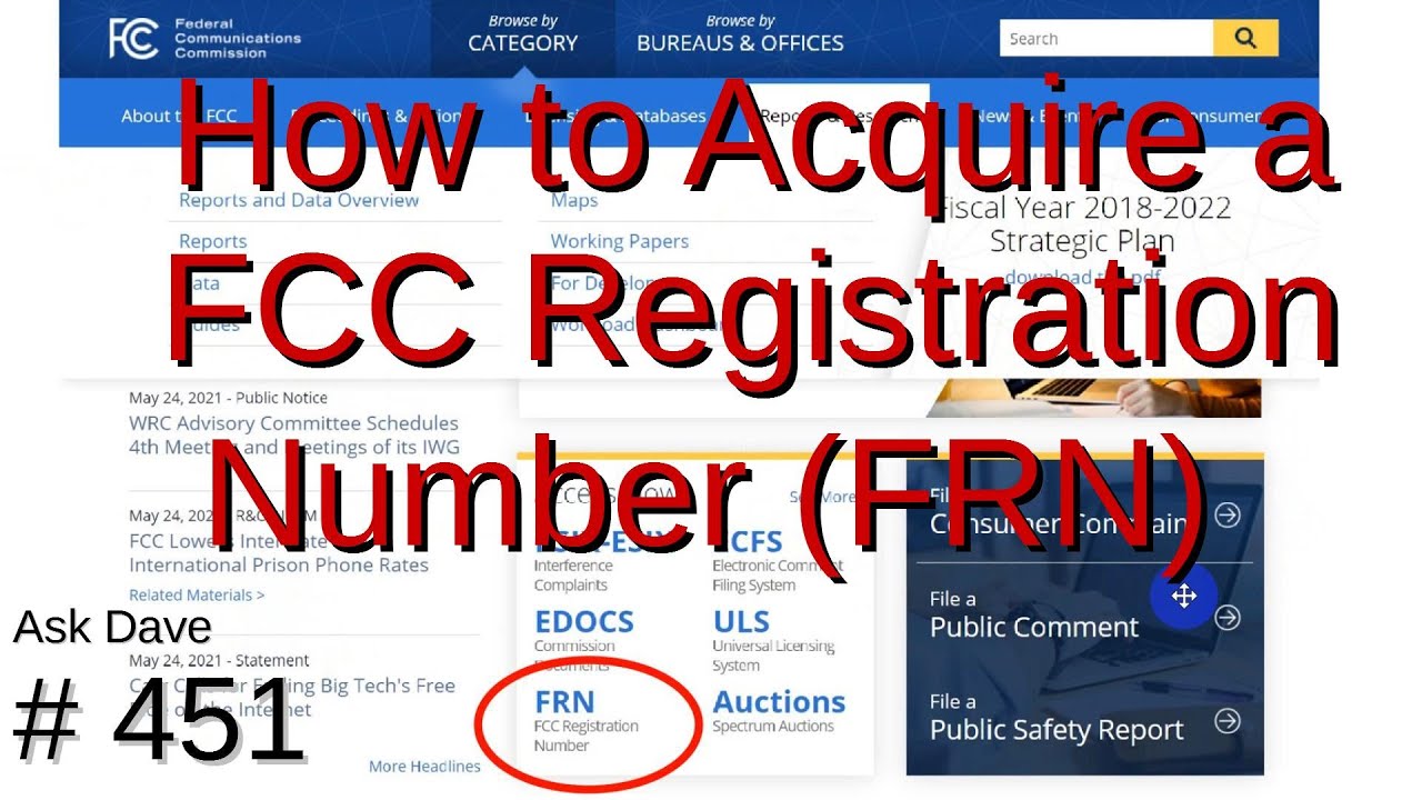 How to Acquire an FCC Registration Number (FRN) (#451) photo