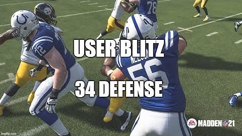 Madden 21 Glitches Cheats and Tips - Overload Blitz - RB Blocking - User Blitz - 34 Defense
