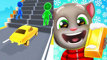 Shape shifting VS Talking Tom Gold Run - All Level Gameplay Android iOS Ep8