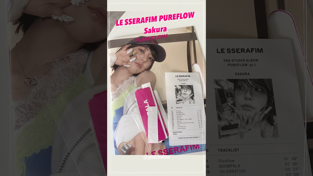 LE SSERAFIM】PUREFLOW開封🌸SAKURA #lesserafim #pureflow #shorts