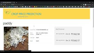 Crop Pricing Using Machine Learning Recommendation in Python Projects