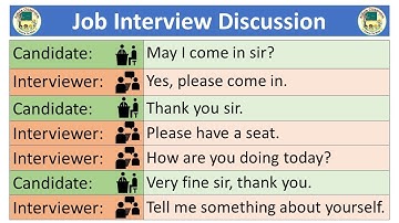 Job Interview Discussion | Dialogue between interviewer and interviewee