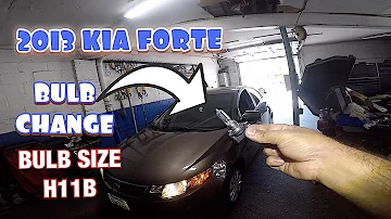 How to Change Head light Bulb on 2013 Kia FOTRE H11B