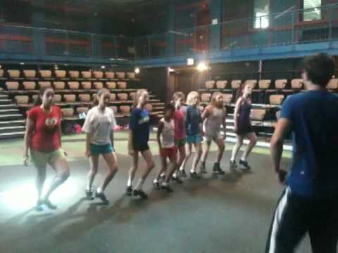 Craig teaches a Riverdance step at CRC Irish Dance...