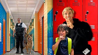 CAUGHT Breaking into Elementary School to Change my Cousins Grades!!