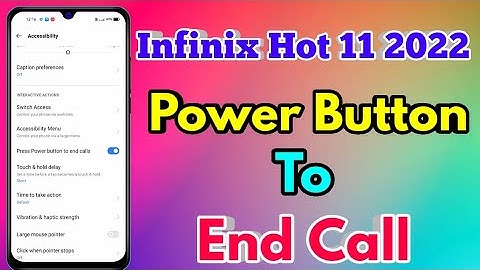 Power Button To End Call in Infinix Hot 11 2022 | Infinix Hot 11 2022 Power Button To End Call