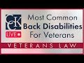 Most Common Back Pain VA Claims and Ratings Among Veterans