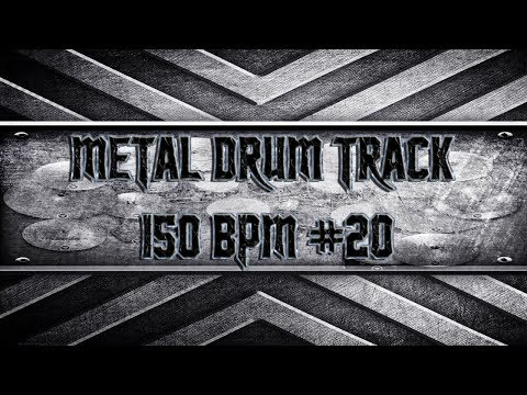 Groovy Metal Drum Track 150 BPM (HQ,HD)