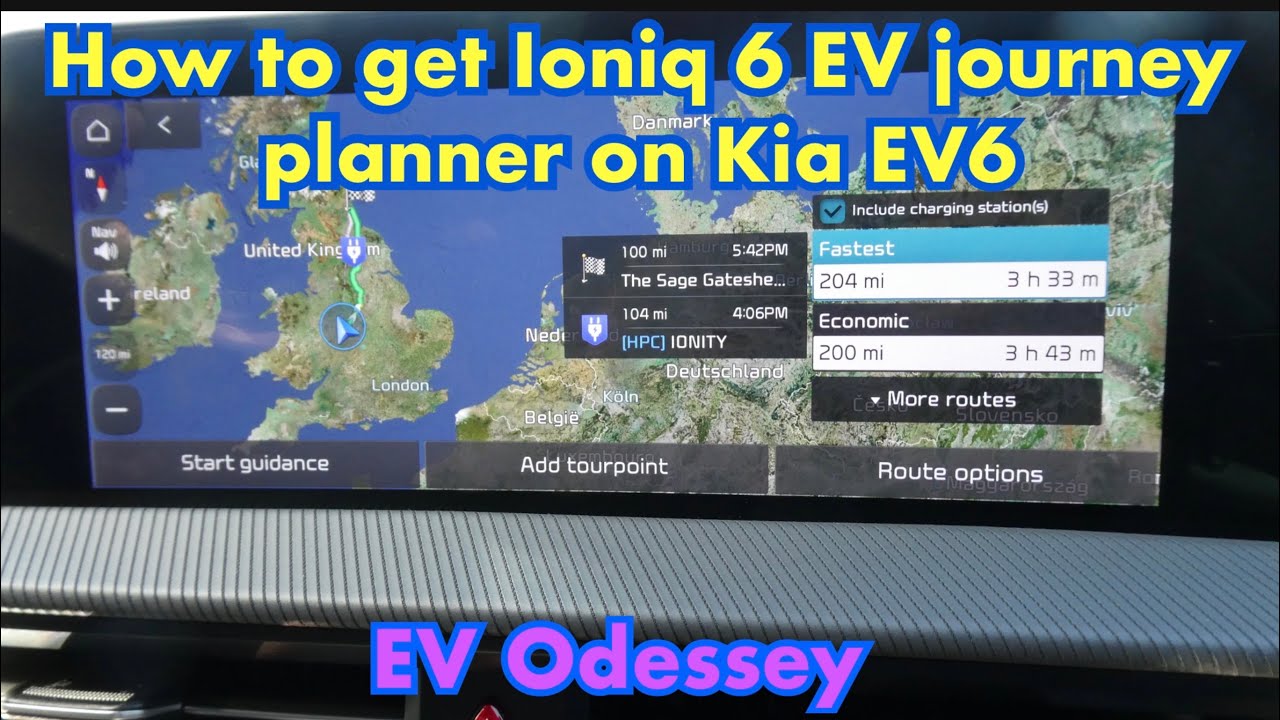 How to access the new Hyundai Ioniq 6 EV Journey Planner on Kia EV6