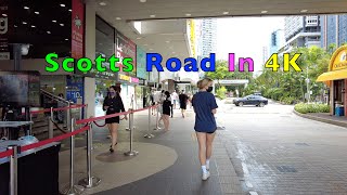 Scotts Road  Singapore Scene 4k singapore orchardroad