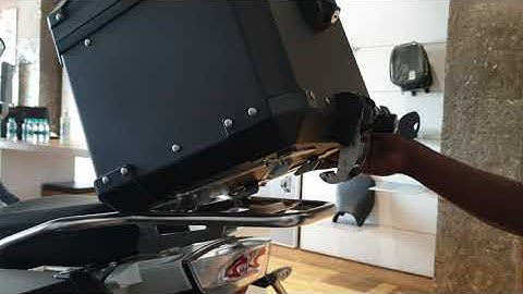 Fitting Black Aluminium Top Box to 2020 BMW R1250GS Adventure