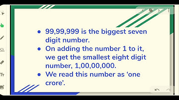 Maths (Number Work) std 5   Introducing crores