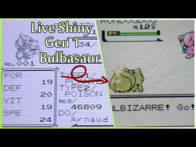 Live] Shiny Bulbasaur after 2948 SR's in Fire Red 