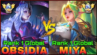 Top 1 Global Obsidia [ Lovely x Yuki ] VS Top 1 Global Miya [ Kio x Brilliance ] - Mobile Legends 