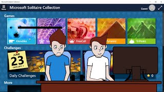 Playing Microsoft Solitaire Collection Games !! screenshot 4