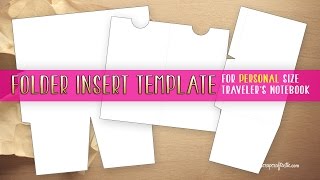 Famous Folder Insert Template for Personal Size Traveler's Notebook Net Worth