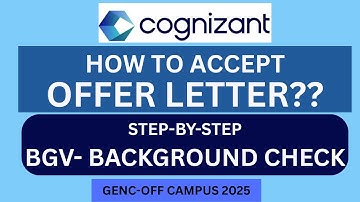 Cognizant Offer Letter Accept Process & BGV Step-by-Step | Pre-Joining Formalities Explained